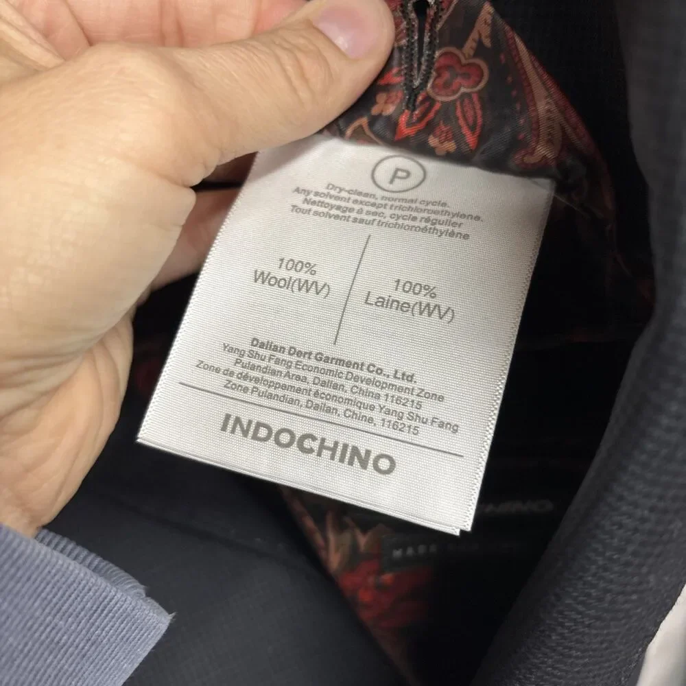 Mens Indochino Black Houndstooth Blazer NWT